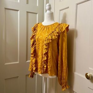 Sezane Mustard Gold Blouse -  Size 36 (US 4)